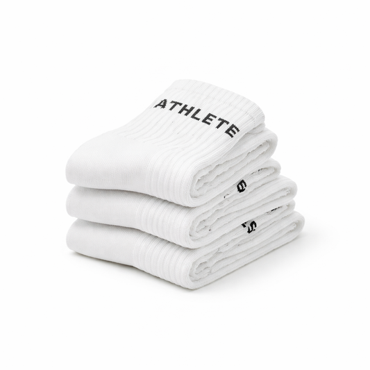 Performance Grip Socks — Built to Stay in Place – White (3-Pack)