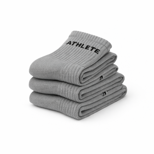 Performance Grip Socks — Built to Stay in Place– Grey (3-Pack)