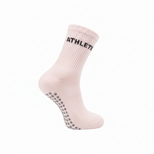 Performance Grip Socks — Built to Stay in Place – Light Pink