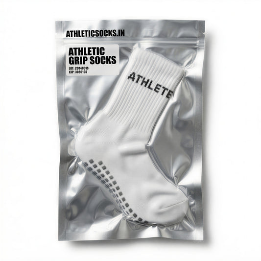 Performance Grip Socks — Built to Stay in Place – White